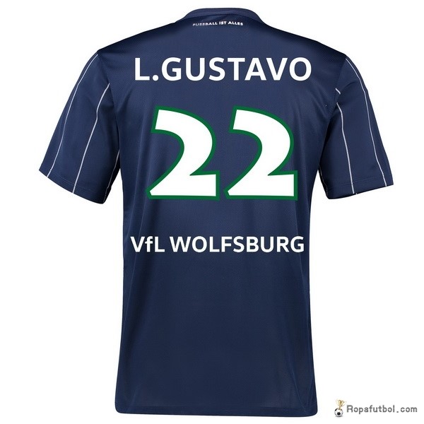 Camiseta VfL Wolfsburgo Replica Tercera Ropa L.Gustavo 2016/17 Azul